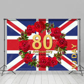Aperturee - Aperturee British Flag Wreath VJ Day 80th Anniversary Backdrop